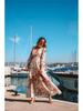 Romantic Floral Print Deep V-Neck Long Sleeve Maxi Dress for Spring/Summer 2021