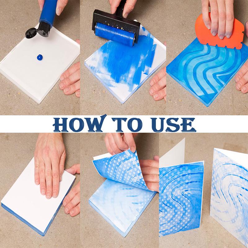 Gel Arts Gel Printing Plate for Printmaking Reusable Monoprinting Clear Plate for Art and Craft Assortment Fast Free Shipping