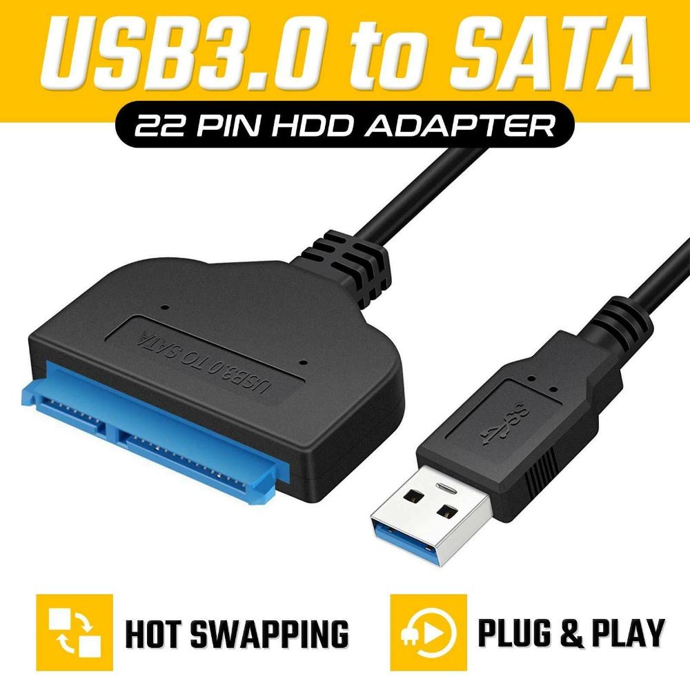 Speed External HDD SSD 2.5 Inch USB 3.0 To SATA 22 Pin Converter Adapter Cable Hard Disk Driver