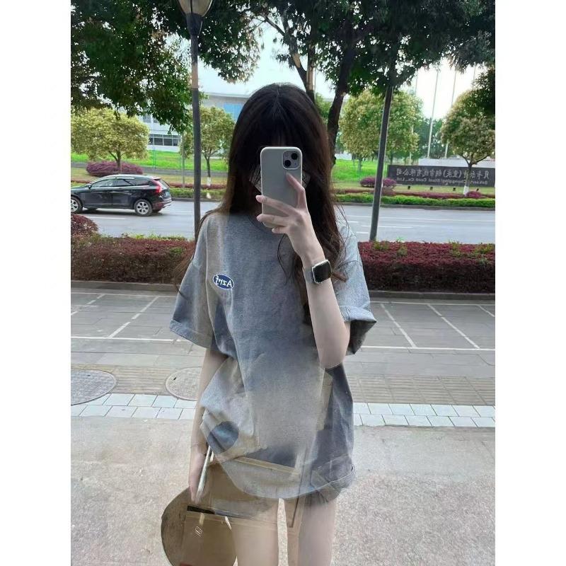 Women S Crew Neck Short Sleeve Loose Fit Summer Casual T Shirt