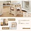 VECELO Folding Step Stool/Chair [New for 2024 - Safety Lock Design] Step/Stepladder, 38cm Wide X 29cm Deep X 45cm High, Khaki, Compact, Folding Stool/