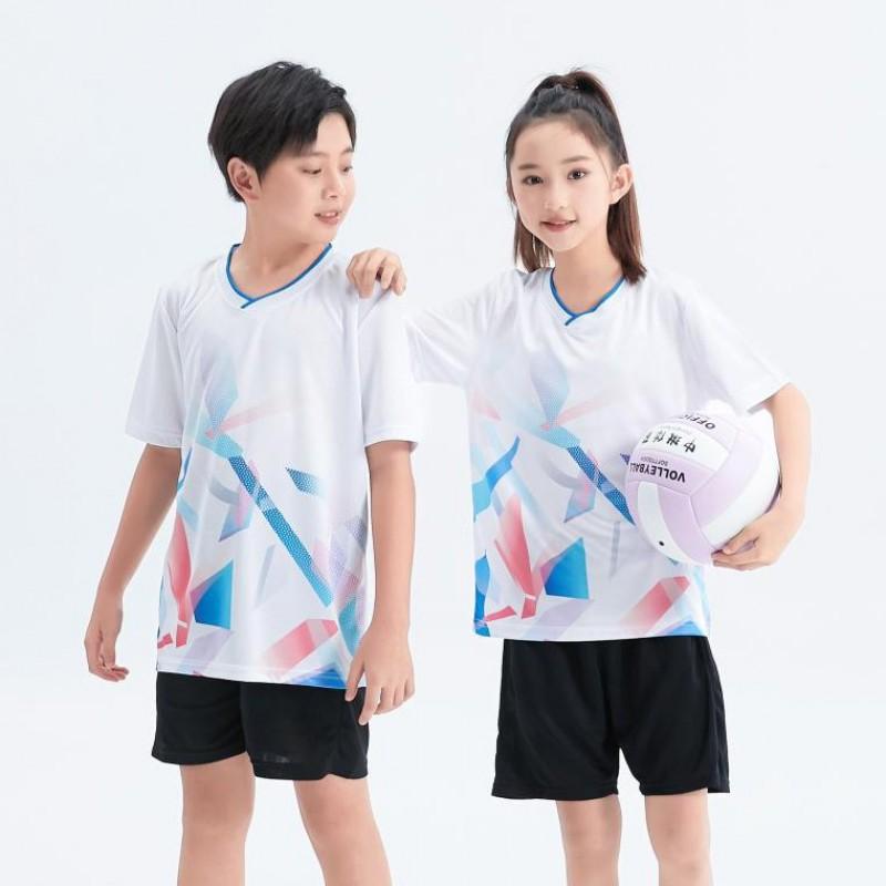 Quick-Dry Badminton Sport Set Adults Kids - Breathable Synthetic Training Uniform Striped Design Unisex
