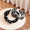 Wide Polk Dots Print Cloth Knotted Hairbands for Women Girls Casual Shopping Party Headbands Fashion Female Head Wears