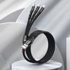 Câble de Charge 3 en 1 - E.F.CONNECTION - Nylon Tressé 1,2 Mètre Noir
