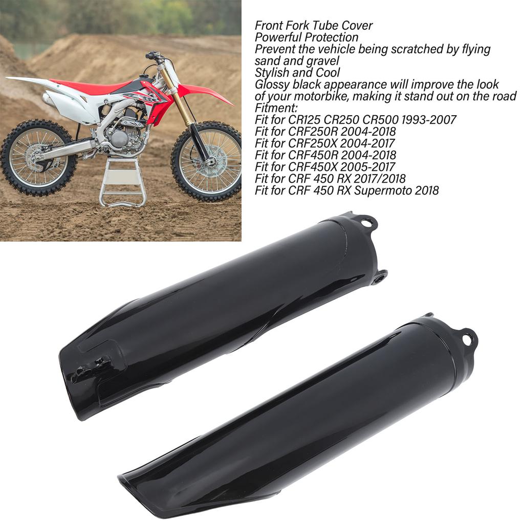 2 шт., глянцевая черная крышка передней вилки, замена для Honda CRF250R CRF250X CRF450R CR125 CR250 CRF 450 RX, аксессуары