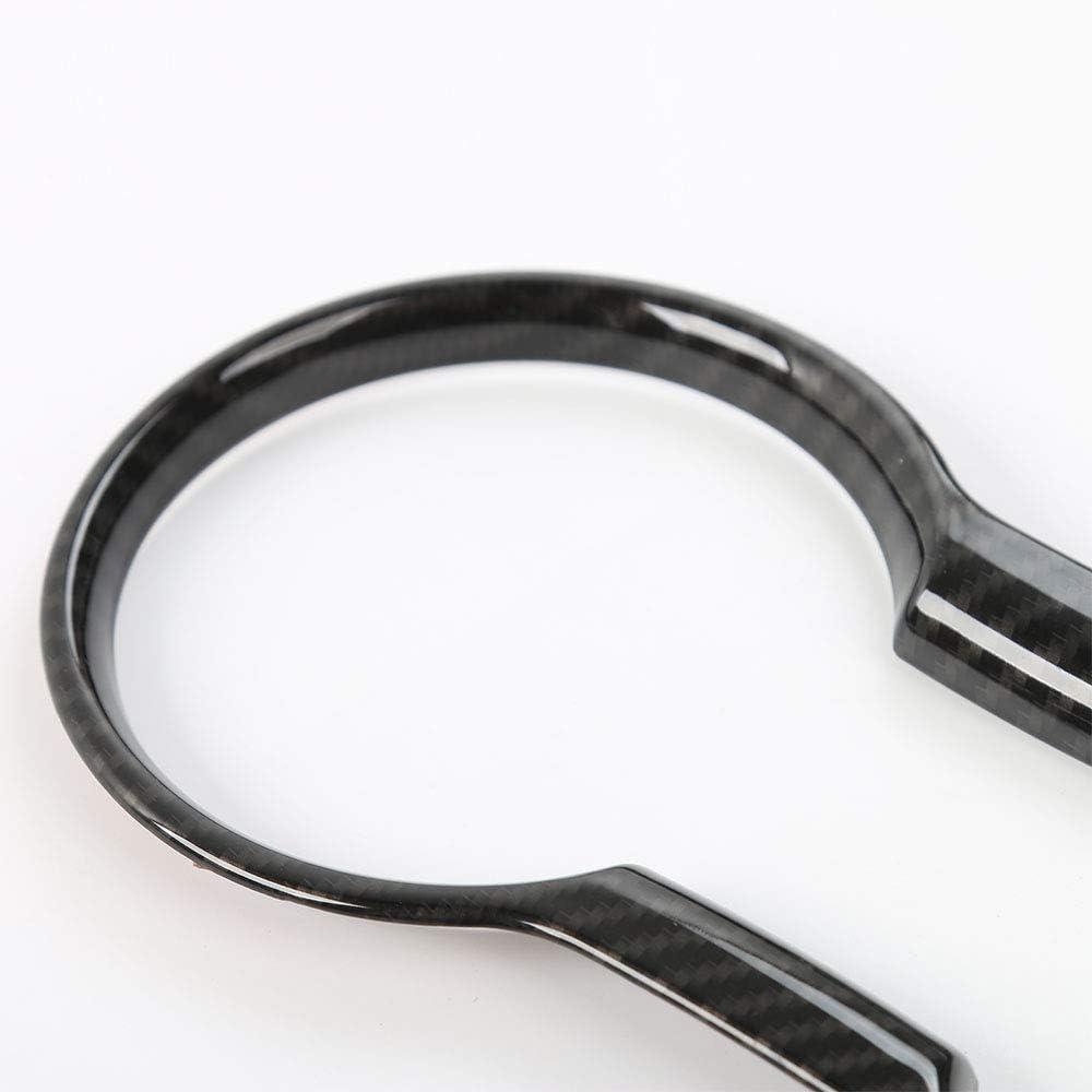 Carbon fiber Carbon Cup Holder Frame ABS Frame Cover Decorations for Ford Mustang 2016-2022