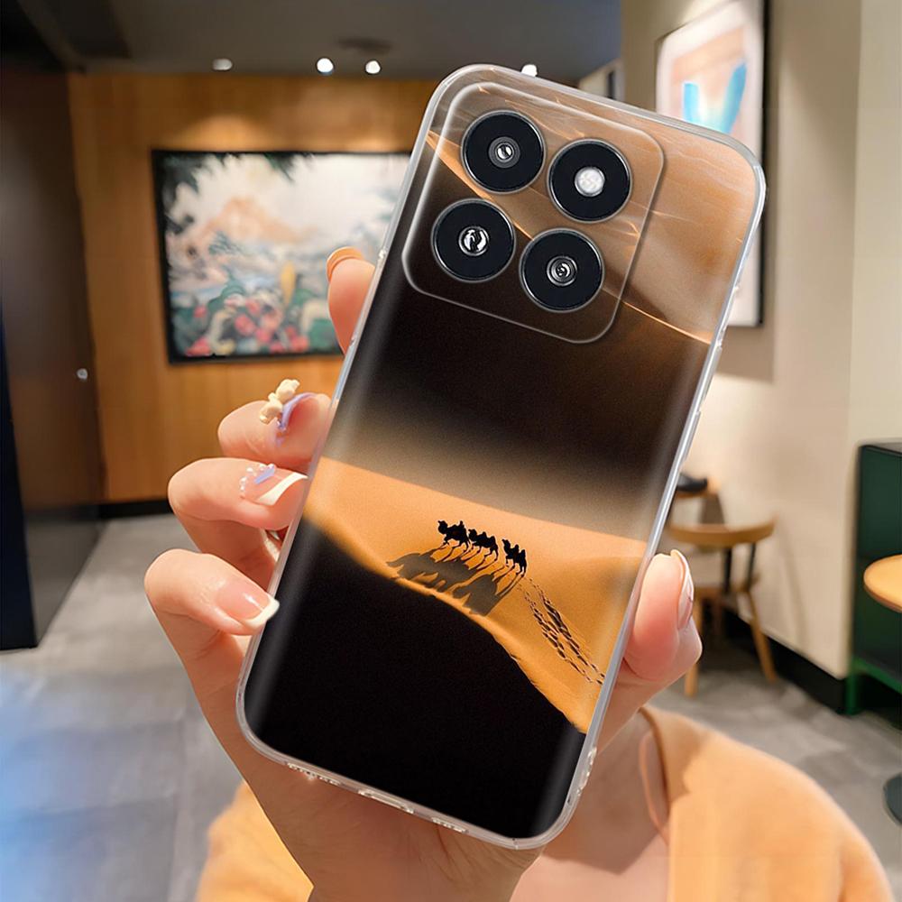 Чехол для Xiaomi 14 Pro Прозрачный Креативный Мягкий Силиконовый Чехлы для Телефона Для Xiaomi 14 Mi 14 Mi14 Задняя Крышка Для Xiaomi Mi14 Pro Чехлы