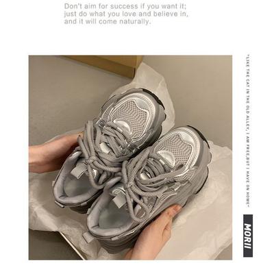 Женские туфли на платформе-маффин, летние, с небольшим увеличением высоты, сетчатые, дышащие, повседневные спортивные туфли