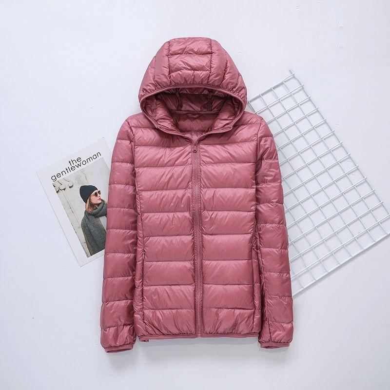 Женская короткая куртка-пуховик, легкая, теплая и тонкая, корейская версия белой куртки с капюшоном на утином пуху
