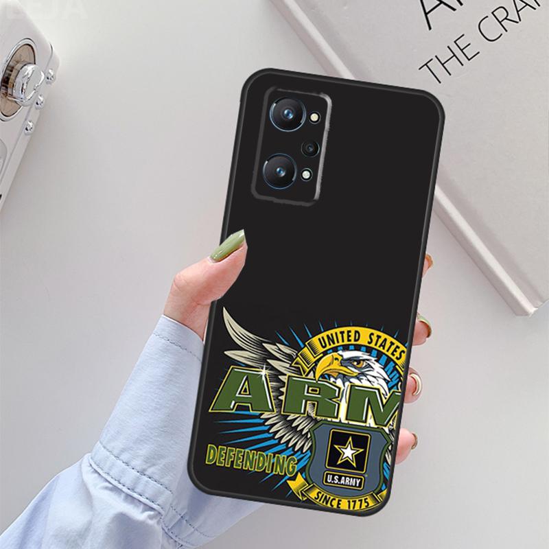 U.S Army Flag For Realme 14 12 10 11 13 Pro Plus GT 6 6T 5 GT7 Pro C61 C55 C51 C21Y C25S C67 C75 C53 Case