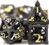 Zinc Alloy Hollow Polyhedral Colored Dice Set for D&D Dungeons & Dragons Role-Playing Board Game Right Angle