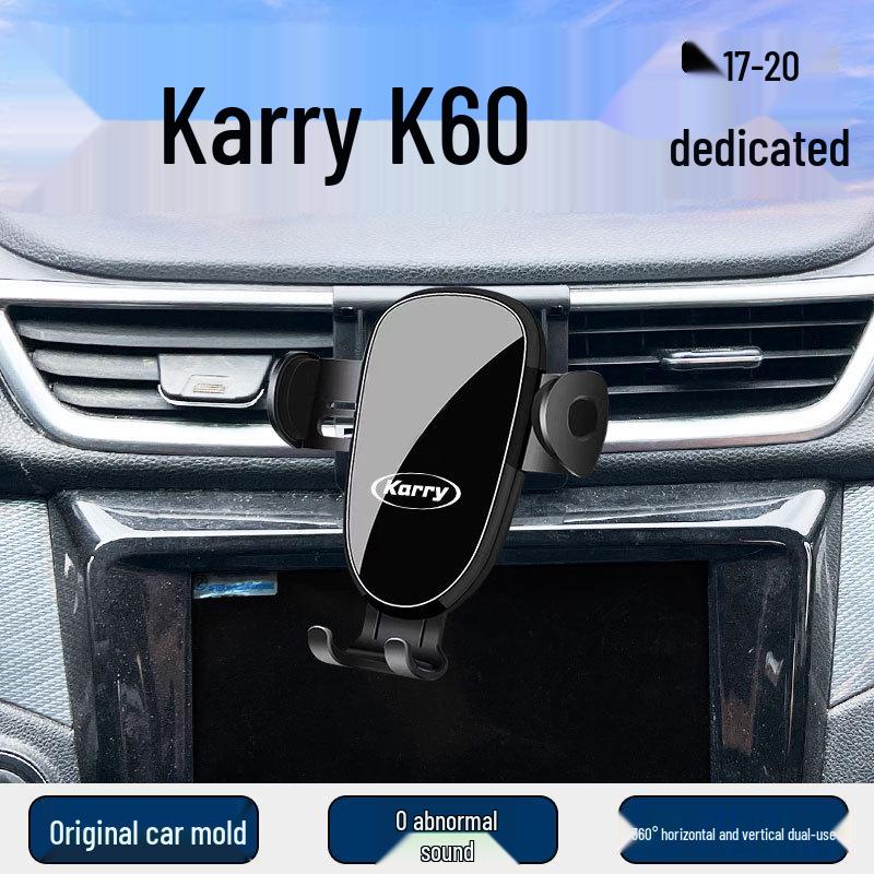 Designed for 2017-2020 Chery K60 models, this car phone holder and air vent navigation mount features a modified base.