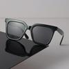 Дизайнерские квадратные солнцезащитные очки женские мужские винтажные черные солнцезащитные очки модные очки с индивидуальностью зеркальные большая оправа бренд