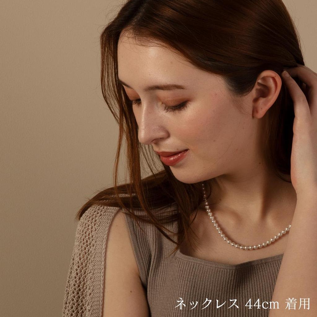 Baby Pearl Necklace Grand Premium Pearl Necklace 38cm 5mm White X Gold [VOTRE COUTURE] Women's