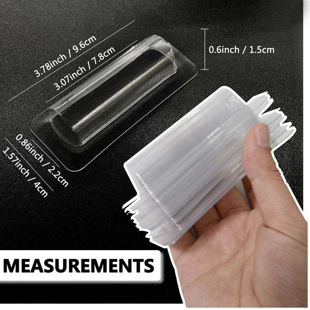 60pcs Money Card Holder With Sticker Plastic Dome Lip Balm Waterproof Rectangle Clear Cash Pouch DIY Gift for Christmas Graduate