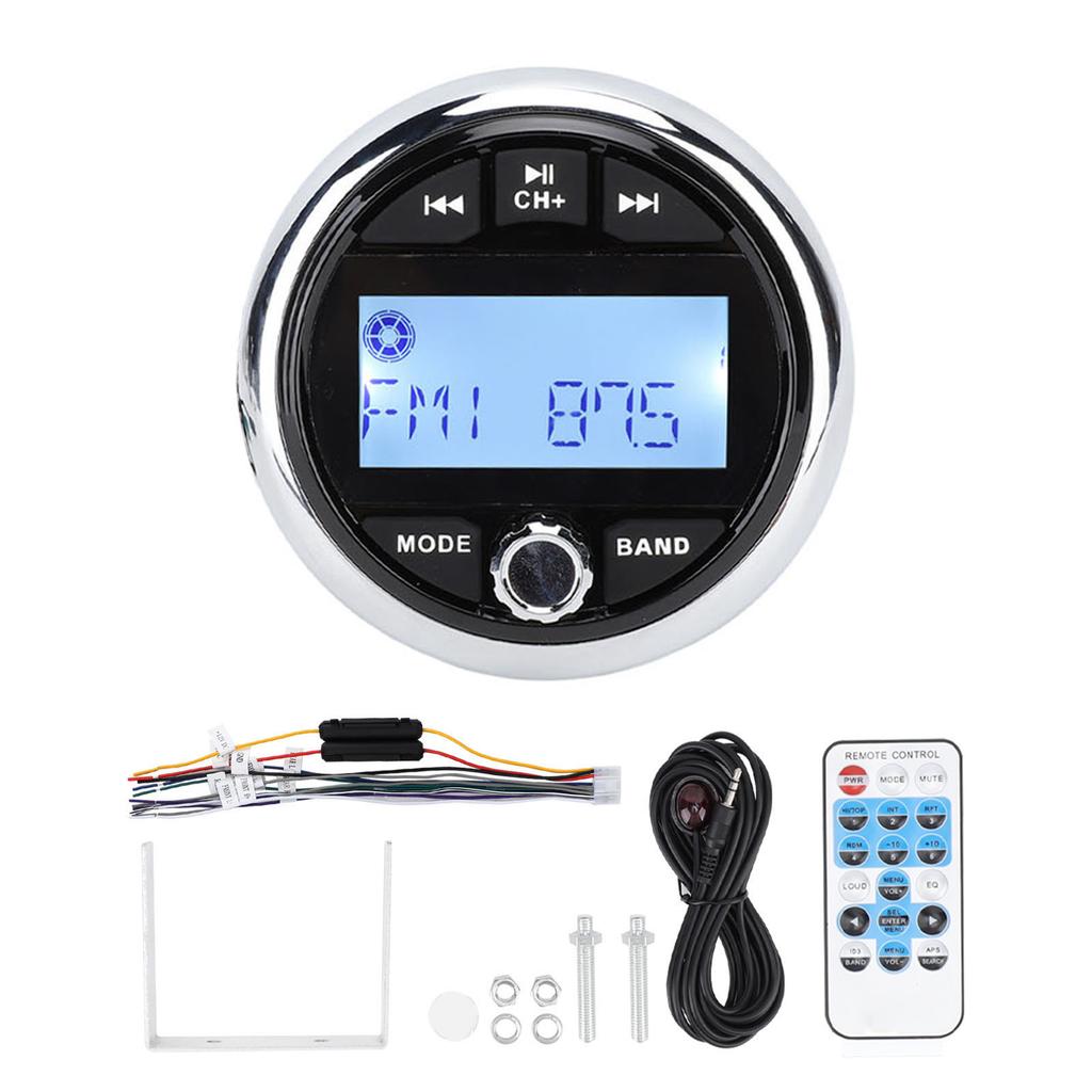 Морской стереоприемник DC 12V Bluetooth MP3-плеер Цифровой медиа-аудио музыкальный ресивер для яхты, дома на колесах, инженерной техники