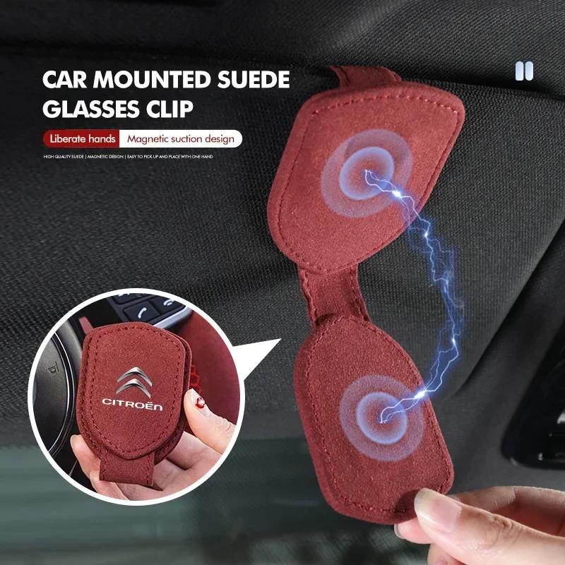APS2   Car Sun Visor Eyeglass Hanger Clip Glasses Storage Holder For Citroen C4 C3 C5 C1 C2 C6 VTS C4L DS3 DS4 DS5 Grand Berlingo