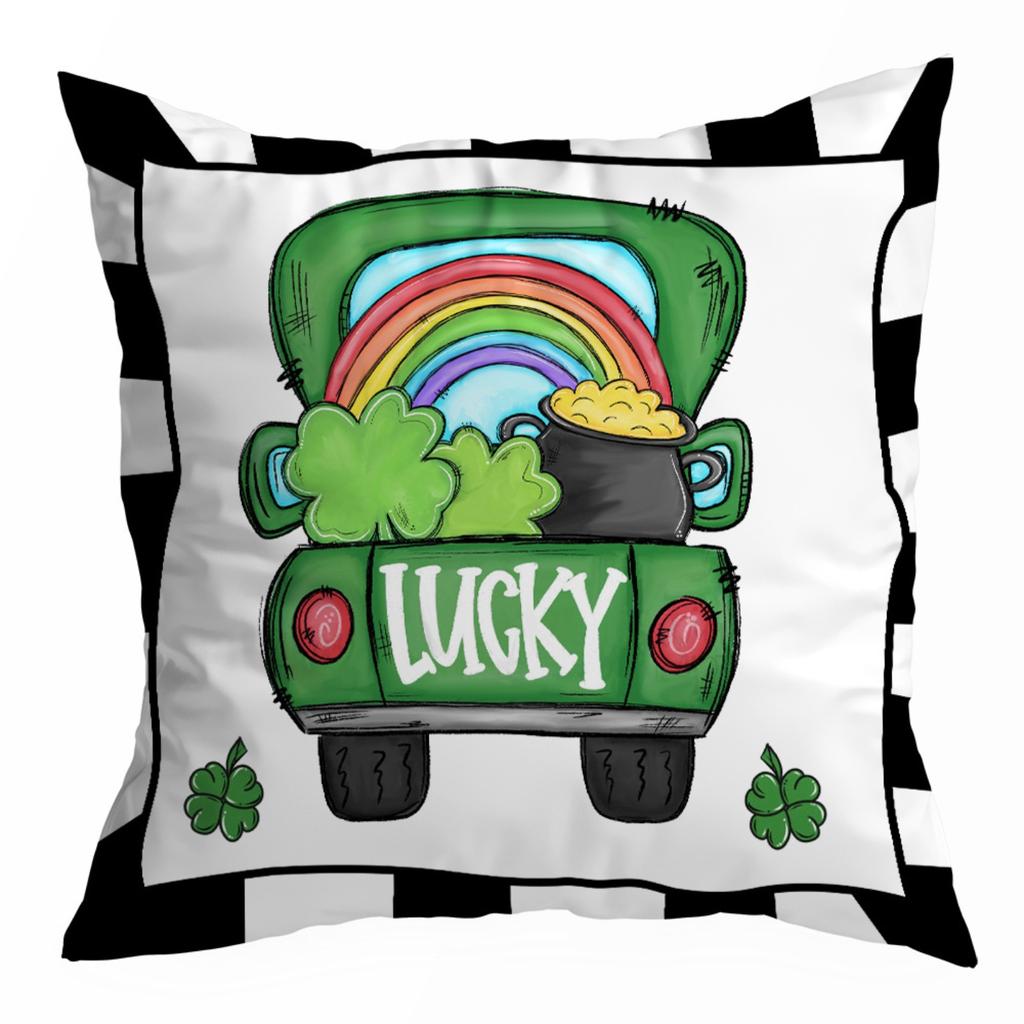 Улица. Льняной чехол ко Дню Святого Патрика, декоративный чехол для подушки в честь ирландского праздника