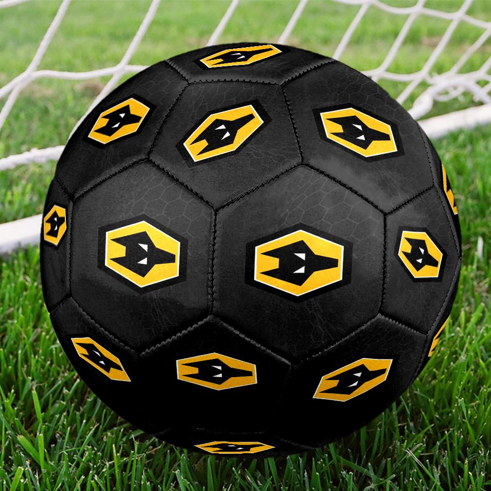 Wolves Football Club Emblem Printed Size 5 Soccer Balls, High-Quality, Anti-Slip, Protective Football, A Unique Gift , Birthdays, Christmas Gifts