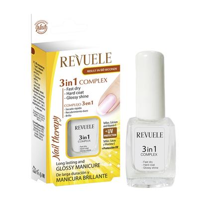 Комплекс 3 в 1 быстро высыхает, твердое покрытие и глянцевый блеск NAIL THERAPY 10 мл