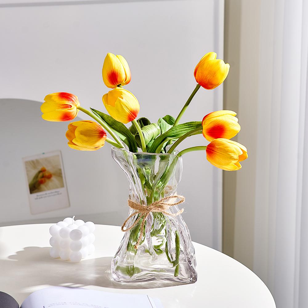 Абстрактная стеклянная ваза для домашнего декора Цветочные прозрачные горшки для растений Декоративное украшение для гостиной Декор для террариума Современный домашний декор