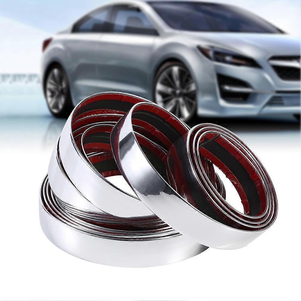 Universal Car Interior Exterior Bumper Protector Strip Moulding Trim Decoration Tape Silver