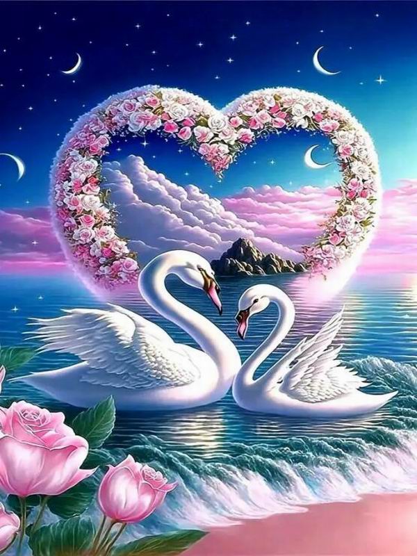 Любовь Лебединое озеро Алмазная картина Новые поступления Животные Цветок Diy Полный квадратный круглый дрель Горный хрусталь Вышивка Роза Мозаика Наборы для вышивки крестом Настенный декор