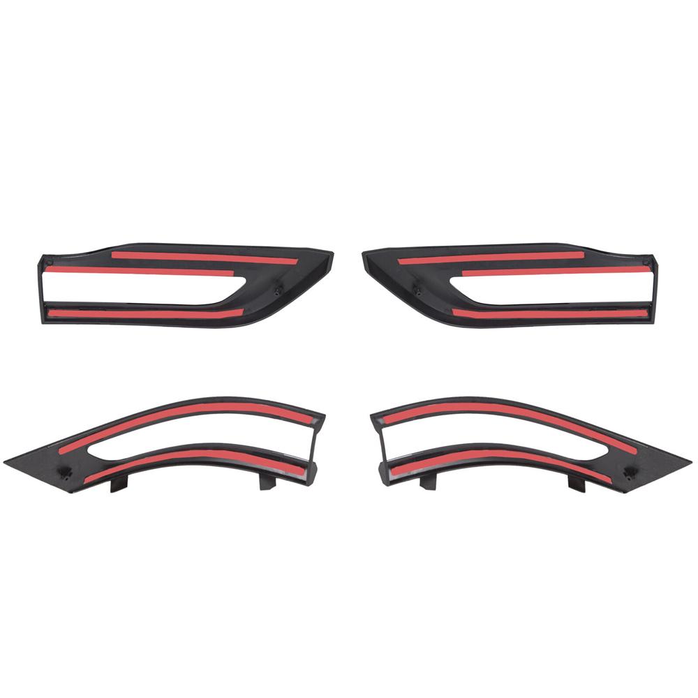 Gloss Black Tail Light Lamp Cover Trim Bezels For Jeep Grand Cherokee 2014-2021