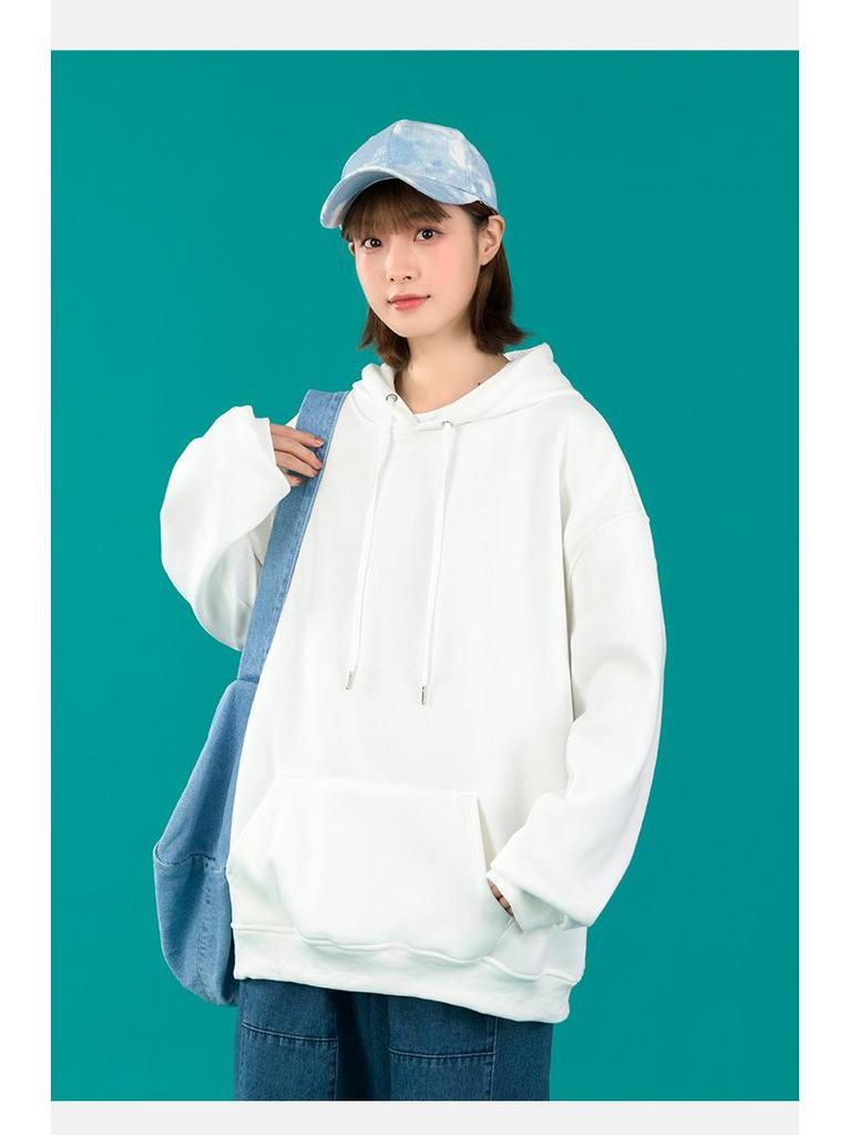 Customized 450G Silver Fox Fleece Hoodie - Student Class Uniform Sweatshirt with Custom Text, Image, or Logo for Team Events and Meetings