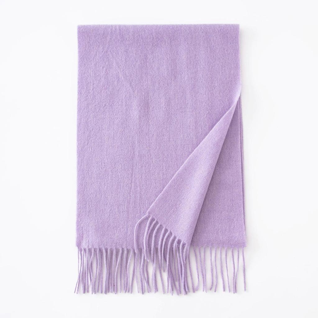Thickened Autumn and Winter Plaid 100 Wool Scarf Atmosphere Women's All-match Fashion Warm Wool Scarf Comfortable Shawl