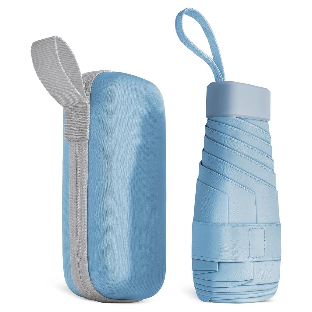 Мини складной зонт от солнца, портативные капсульные зонты от солнца с ящиком для хранения, наружные зонты от дождя для шопинга и путешествий