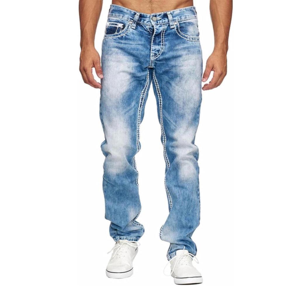 2024 High-Quality Four-Season Straight Men's Jeans - European and American Style