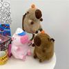 Baseball Capybara Backpack Cute Cartoon Stuffed Doll Backpack Soft Pig Guinea