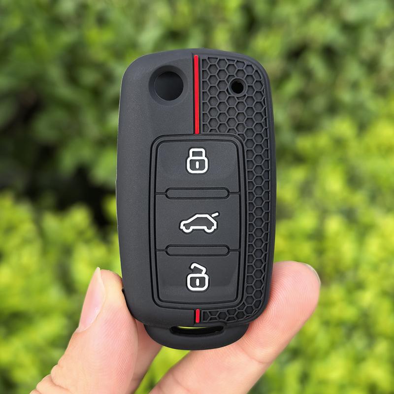 Брелок Защита Для Skoda Octavia A5 Fabia Для VW Caravelle Passat Jetta Golf 6 7 Polo Seat Arona Ateca Силиконовый Чехол для Автомобильного Ключа