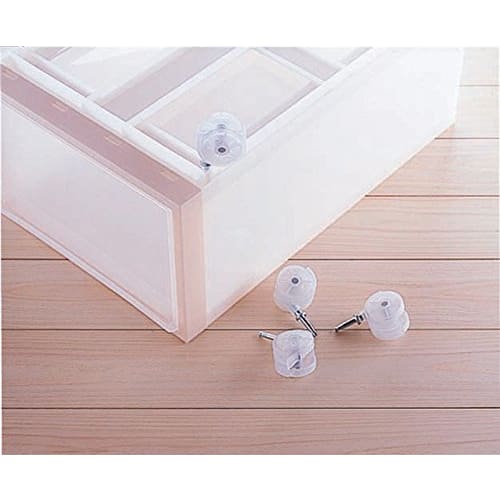 Like-it Standard Casters, Set of 4 (For Like-it and Yoshikawa Koku Kogyosho Products), Clear, Installation Height: +5cm, LS-33