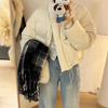 Korean Version of Stand-up Collar Down Jacket Women's Short 2025 Winter New Thickened Warm White Duck Down Big Pocket Bread Jacket