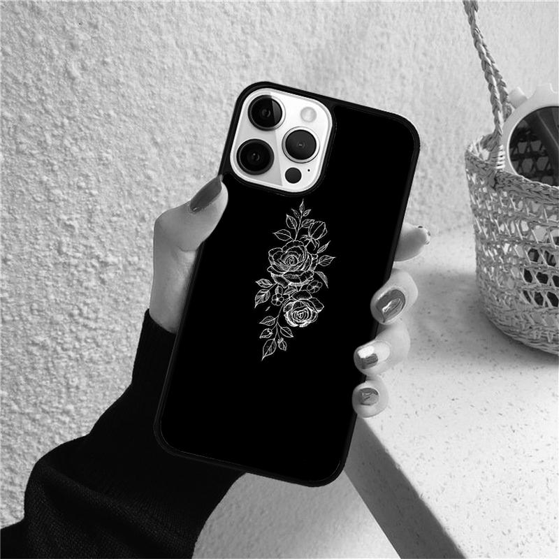 Минималистичный цветочный чехол для iPhone 17 Air 16 PRO MAX 15 14 PLUS 12 11 13 Задняя крышка Fundas Shell coque