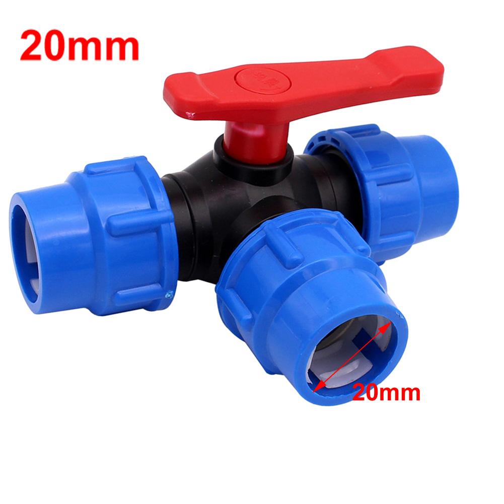 1Pcs Ball Valve 20/25/32/40/50mm 20mm-50mm Black+Blue