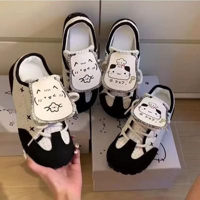 Прилив нишевый оригинальный балетный стиль уродливые милые пуховые туфли женские новые уличные съемки кеды