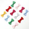 25/50Pcs Dots Satin Multi Color Grosgrain Dots Satin Ribbon Bow For Sewing Craft Wedding Bow Tie Decoration