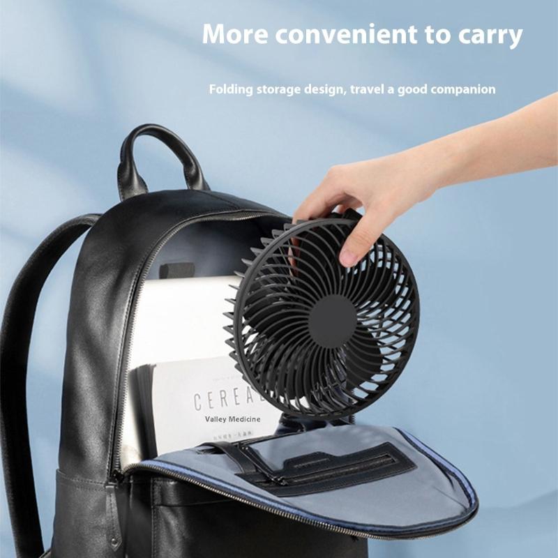 Portable Handheld High Speed Cooling Fan 10000mAh 3 Speed Adjustable Cooling Fan Rechargeable Folding Fan for Camping