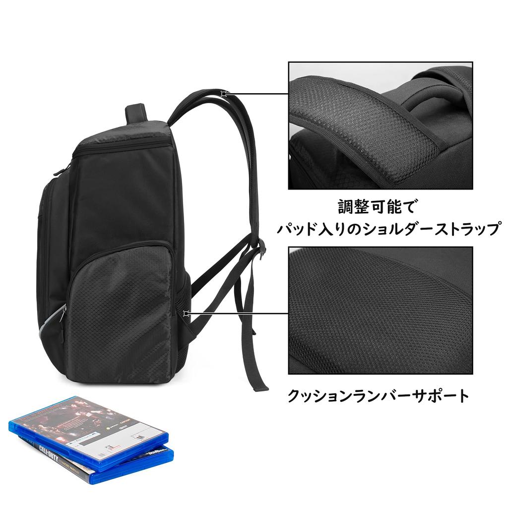 PS5 сумка для хранения защитный чехол для One One S рюкзак PS5 сумка для переноски портативная черная [Trunab] PS5/PS4/PS4 Pro/PS4 Slim/Xbox One/Xbox X/Xbox