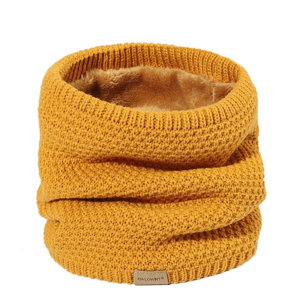Утепленный подклад Гетра для шеи Вязаный лыжный шарф-труба Повседневная защита шеи Зима