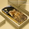 Гальванизированный золотой новый чехол для телефона для Samsung Galaxy S26 Ultra S25 Plus S24 S23 S22 fe закаленное стекло Художественные текстурные узоры