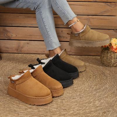 Зимние женские ботинки большого размера, новые, на толстой подошве, удобные, теплые, на бархатной подкладке, женские хлопковые ботинки, женская хлопковая обувь для среднего и пожилого возраста