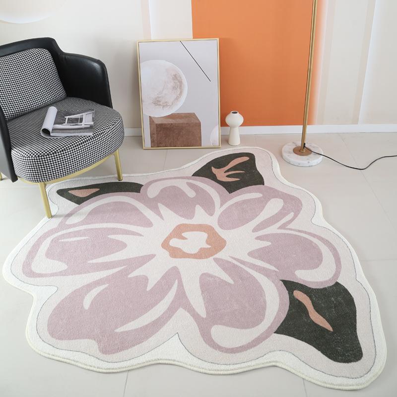 Нерегулярный цветочный ковер для дома, гостиной, дивана, журнального столика, нескользящая подкладка, прикроватный коврик для спальни