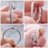 2pcs 925 Sterling Silver Ring Adjustable Retro Textures Spirit Snake Rings Platinum Gold Plated Zircon Fashion Jewelry Loop Gift