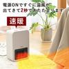 Yamazen Ceramic Fan Heater, Ceramic Heater, Mini Type, Fast Heating, Small, Quiet, Toilet, Washroom, Dressing Room, Temperature Adjustment Function, T