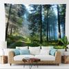 Красивый пейзаж настенный бамбуковый лесной пейзаж гобелен настенный ковер фотография фон Tapiz