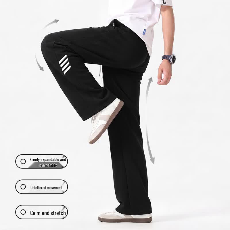 Mark Fairwhale Men's Heavyweight American Style Striped Straight-Leg Sweatpants
